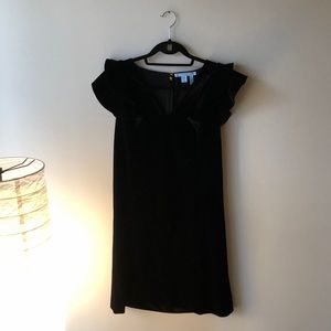 Draper James Velvet Flutter Sleeve Dress